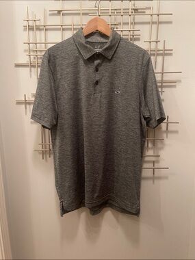 Vineyard Vines Heather Gray Men's Polo